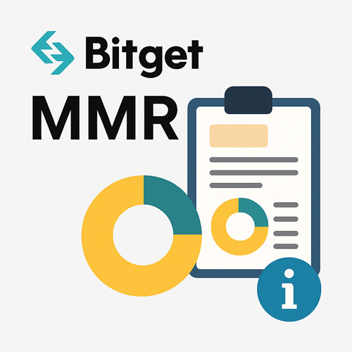 비트겟 MMR 개념을 설명하는 인포그래픽, 마진 유지율과 리스크 관리 강조